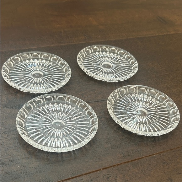 Vintage Other - vintage crystal glass coasters